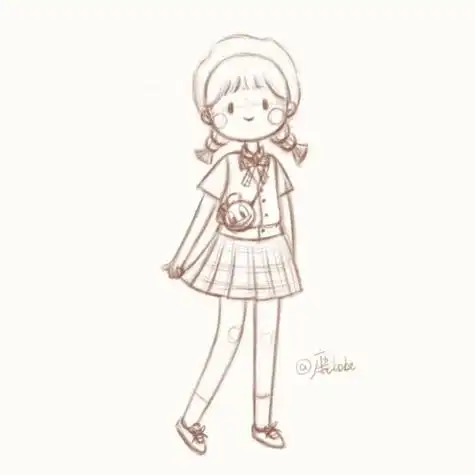 人物简笔画女孩可爱人物简笔画女孩可爱小女孩