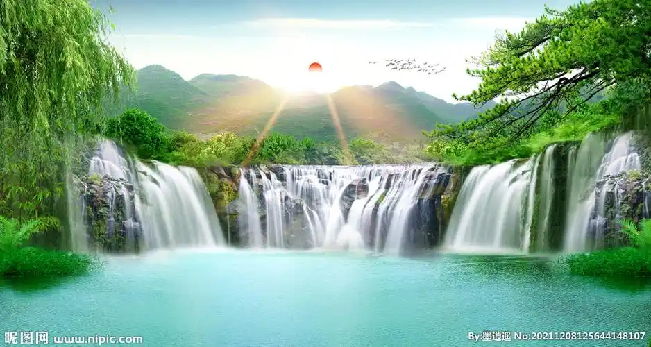 聚宝盆山水设计图__风景_psd分层素材_设计图库_昵图网nipic.com