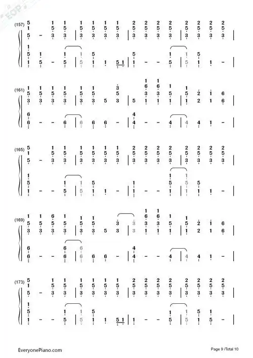 the scientist-coldplay双手简谱预览9