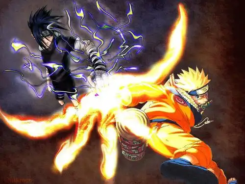 火影忍者佐助状态2vs九尾化鸣人