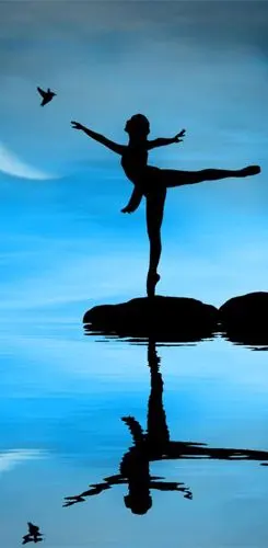 4k手机竖屏分辨率1176x2400白色粉末芭蕾舞 美女壁纸