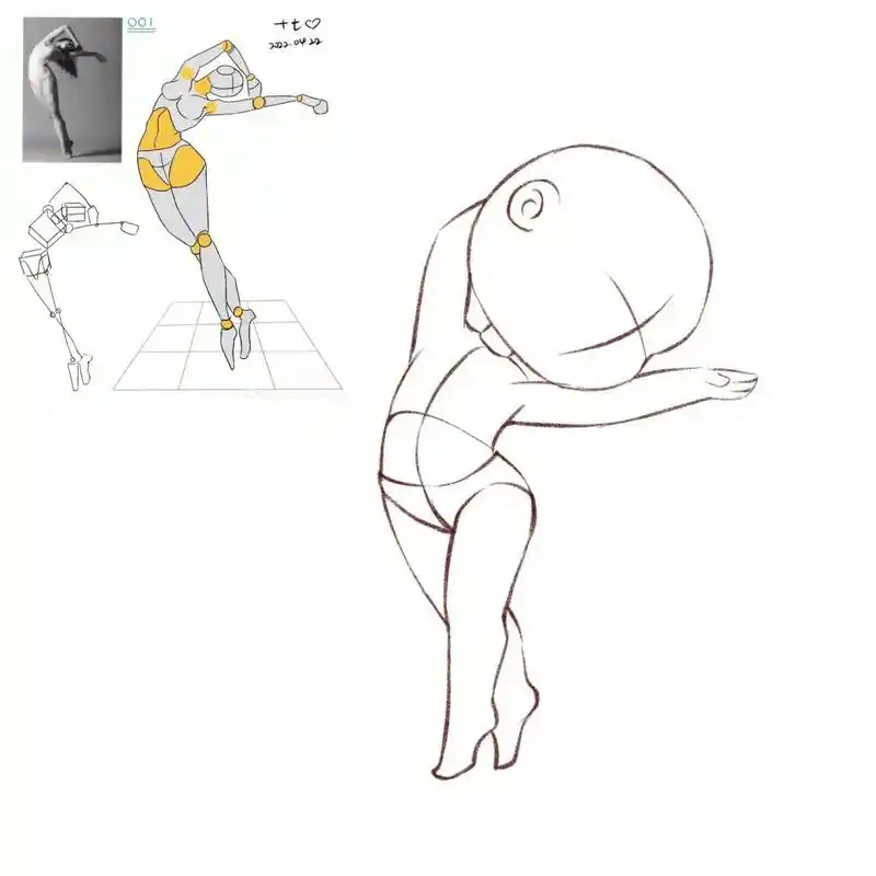 这可是详细讲解q版人物二头身全身比例以及模板哦 - 抖音