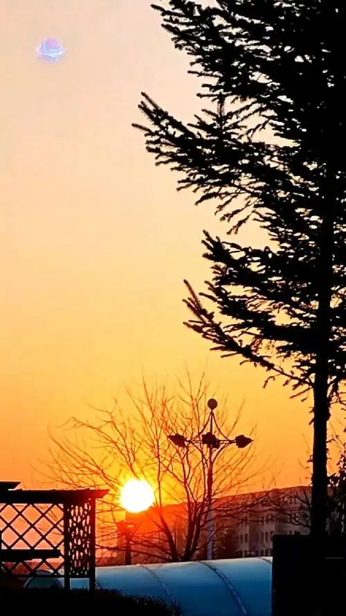 夕阳西下,落日美景