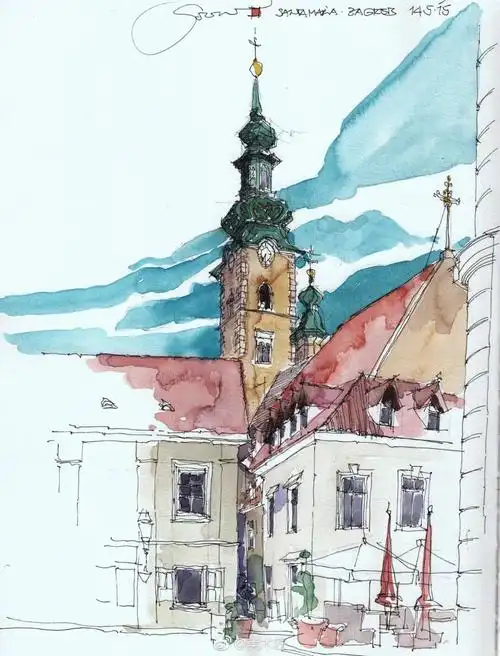 『左右画室』今日分享擅长色彩风景的德国建筑艺术家jochen schitt