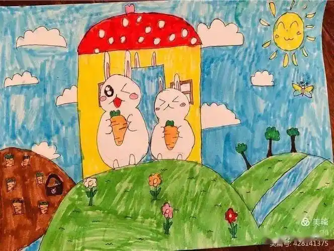 讲好防疫故事一年级画中画作品展