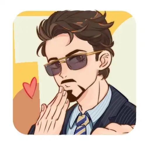 一组tony钢二造型的头像(`.