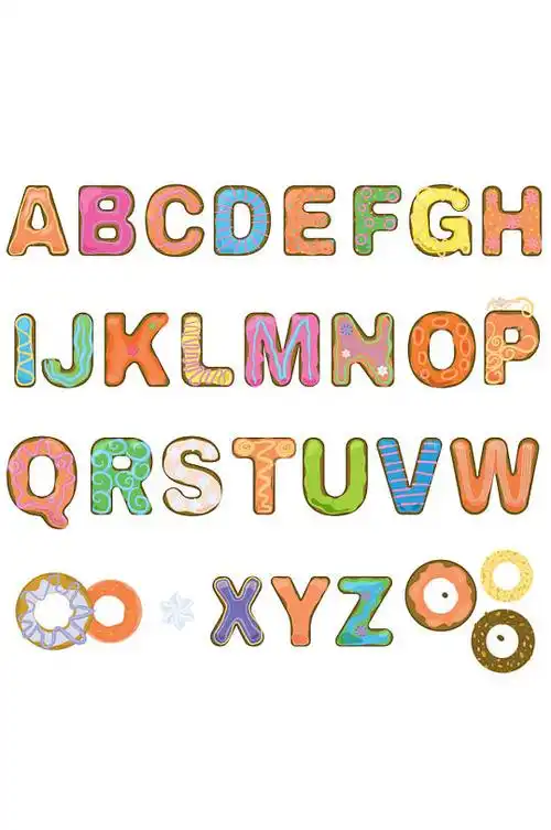 简约卡通创意26个字母设计