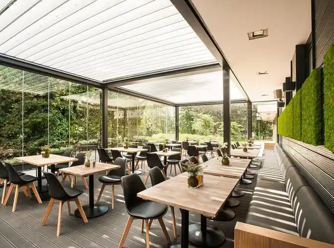 上海300平简约饭店餐厅装修效果图