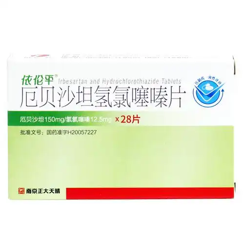 依伦平 厄贝沙坦氢氯噻嗪片0.15g:12.
