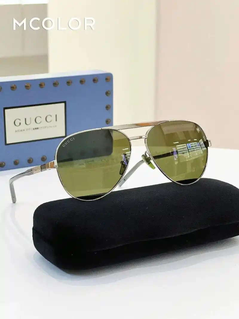 gucci男士飞行员墨镜 夏日必备款.* 经典百搭的蛤蟆镜设 - 抖音