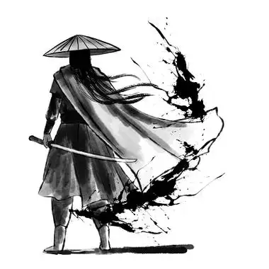 武侠侠客中国水墨古风人物素材