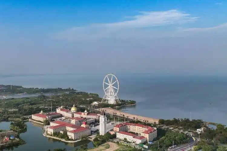 航拍江苏宿迁骆马湖秋日韵味