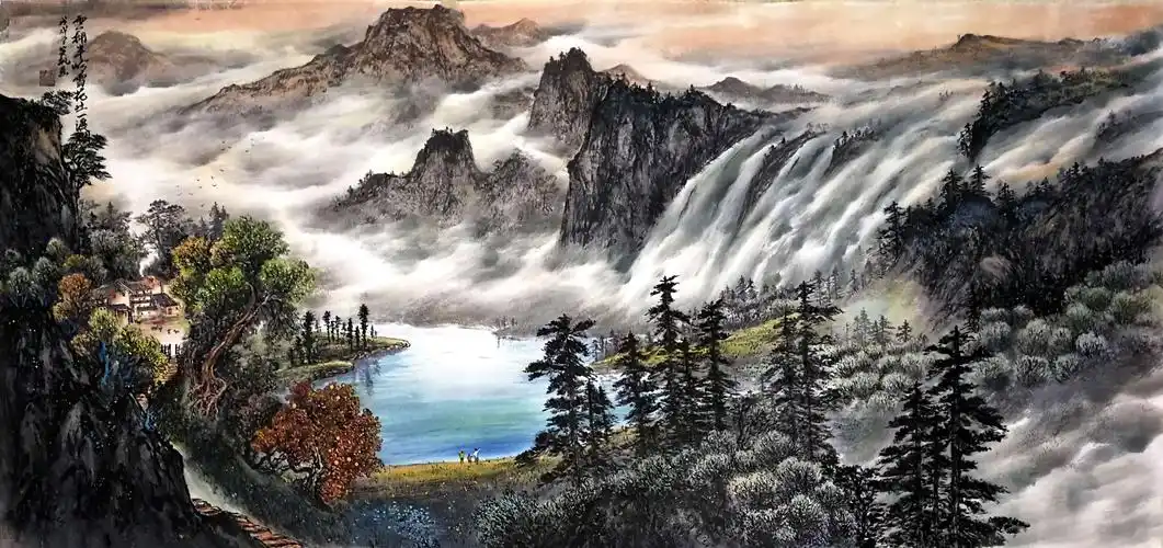 康笑枫的彩墨山水画