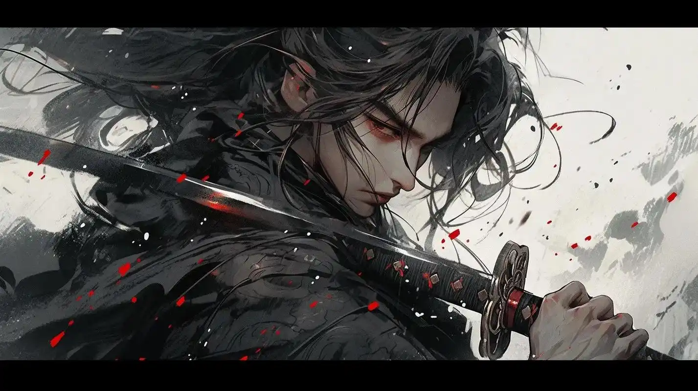 国风剑客| 桃花寻剑客,不语笑春风.#ai绘画 #武侠 #古 - 抖音