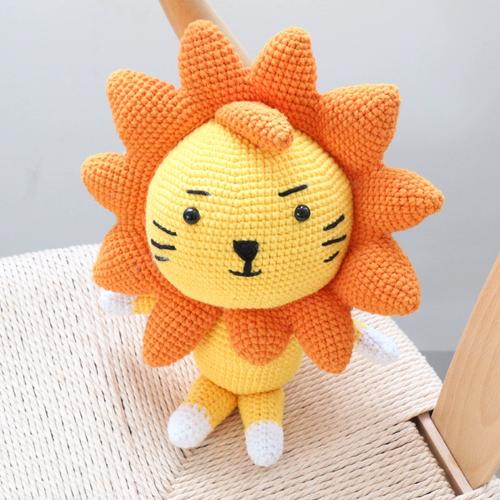 小狮子莱阳玩偶roy钩针diy编织材料包勾线手工制作钩织棉毛线手编