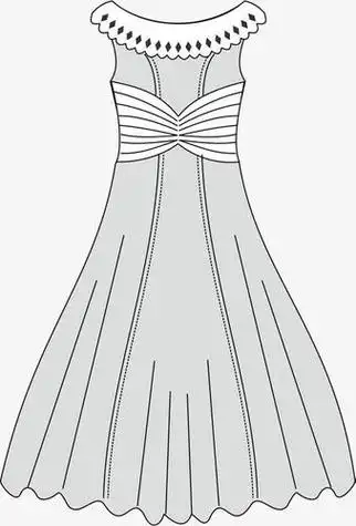 学画裙子简笔画连衣裙