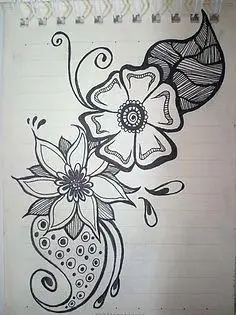 植物简笔画黑白装饰