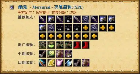 最新版dota英雄出装表,中期装备表,后期装备表