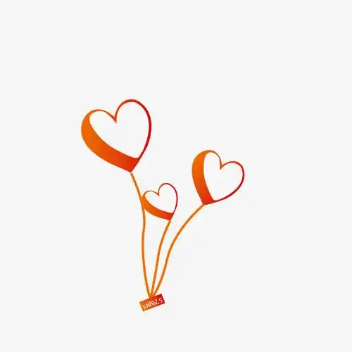 心形三颗心连接红色