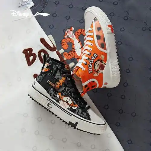 李宁休闲鞋男鞋迪士尼联名跳跳虎2022新年虎年运动鞋帆布鞋