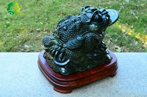 招财进宝金蟾摆件工艺品南玉大金蟾招财摆件大号批发