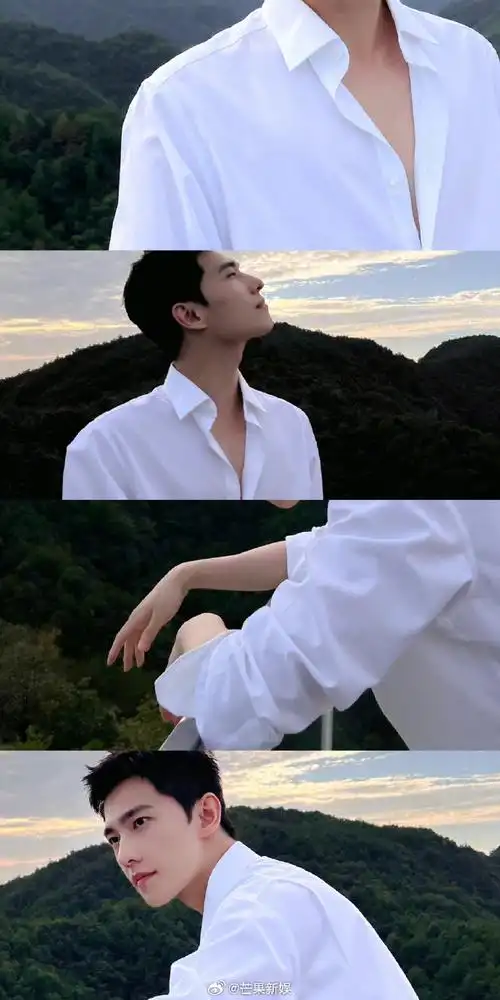 杨洋清瘦了不少#杨洋白衬衫系列,又欲又撩又正,每一帧都帅进了我的心