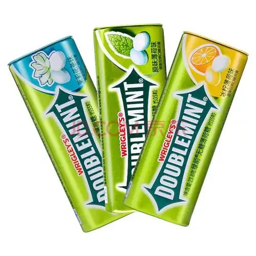 绿箭doublemint口香糖 箭牌薄荷糖清凉糖送女友礼物零食铁盒糖果 1盒