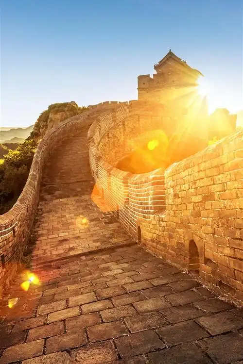 长城,日出,中国 iphone 壁纸