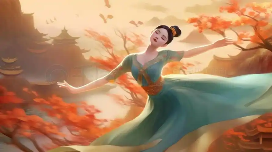 国潮风敦煌美女图片