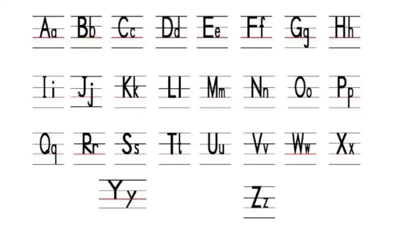 沪教版小学英语教材26个英文字母直体书写71