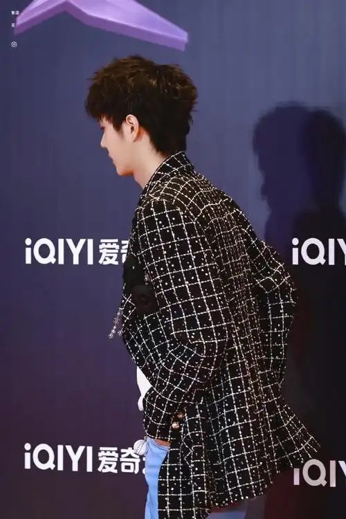 尖叫之夜红毯##王一博刺猬头红毯造型