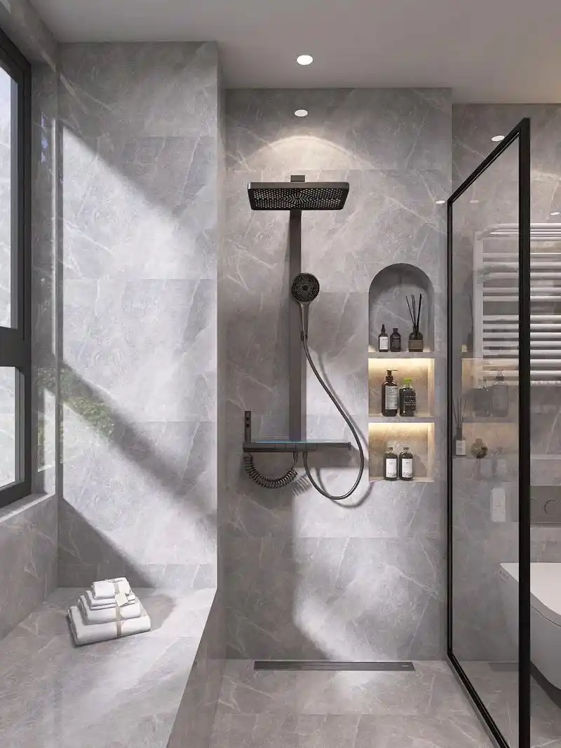 现代轻奢浴室|这么哇塞的花洒到底谁在用?09当然是我啦!百搭 - 抖音