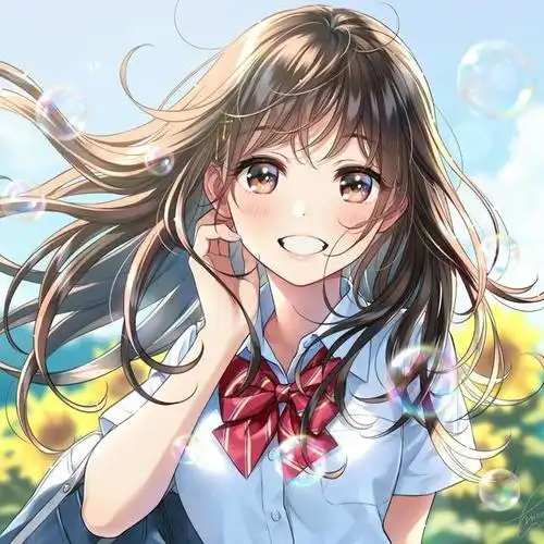 精选20张阳光少女系动漫头像女生好看的高清头像爱笑的女孩