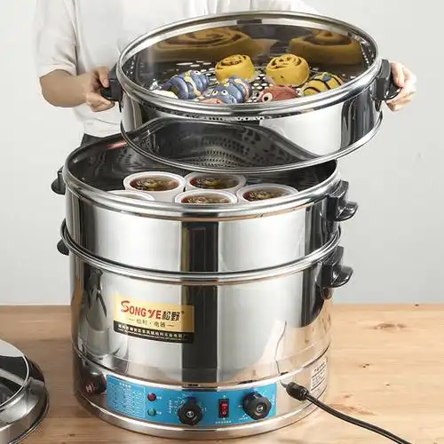 大号蒸锅家用加厚特大电蒸锅超大容量大馒头蒸笼大型蒸包炉商用 六层