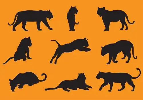 老虎剪影矢量 - nicepsd 优质设计素材下载站