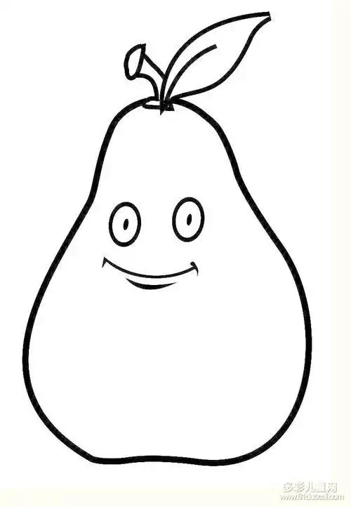 一篮梨子简笔画 简笔画图片大全-普车都