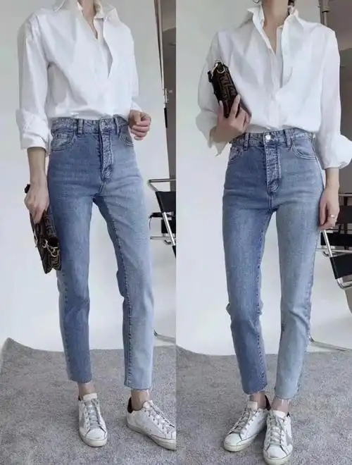 牛仔裤怎么配鞋子