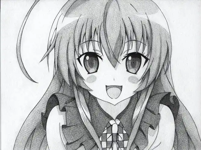 女孩|素描动漫风格的女孩图纸(27张)