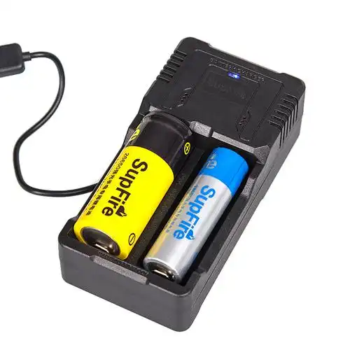 优惠券后26元,神火手电筒双槽充电器多功能可充电18650/26650锂电池万