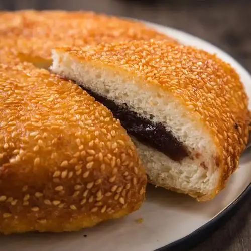 油炸面点豆沙黄金大饼主食点心早餐速冻食品2袋装传统中式糕点