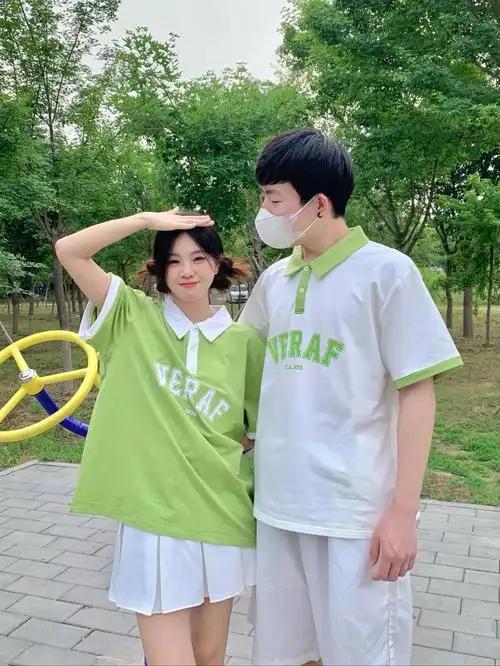 15877176情侣绿色polo衫真的好显白