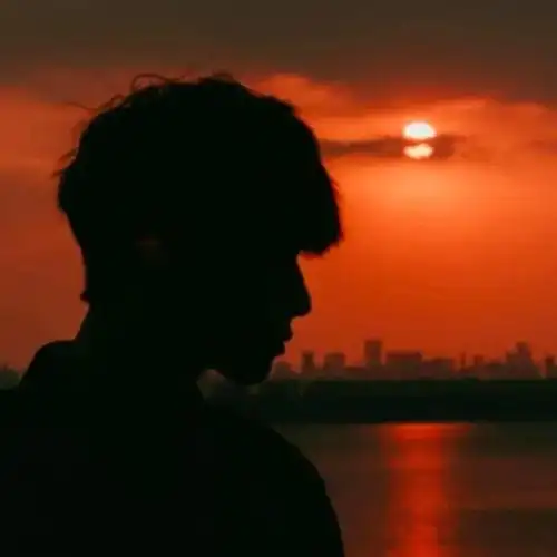 男生头像|个性又帅气的不露脸背影头像 落日风景头像