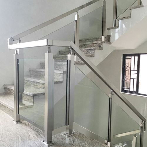 楼梯扶手护栏简约现代不锈钢扶手栏杆室内家用阳台钢化玻璃护栏