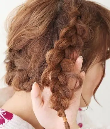 日系发型扎发 中长发简单发型扎法