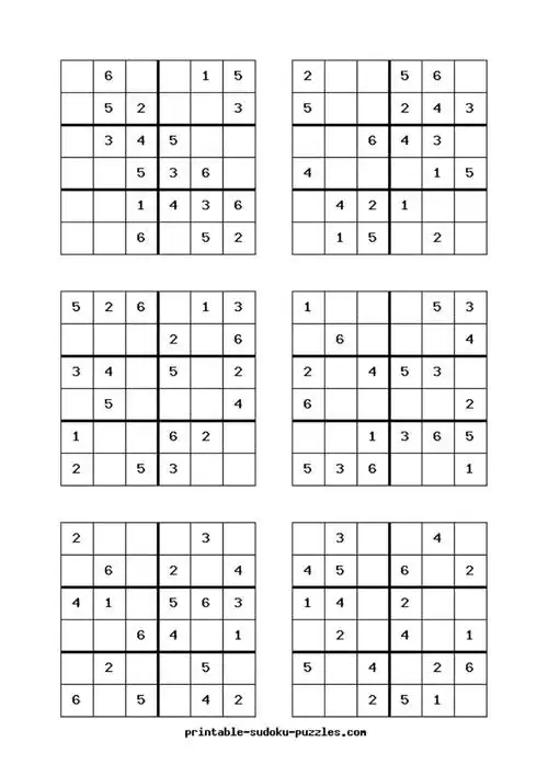 数独题目六宫格