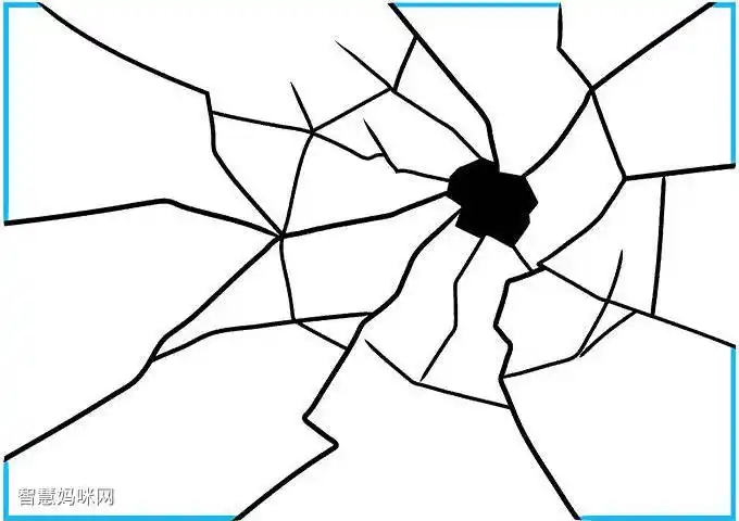 如何画破碎的玻璃