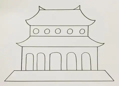 故宫古楼简笔画视频教程