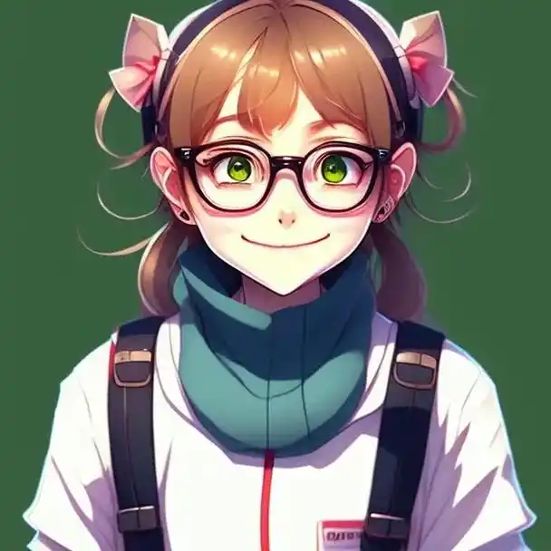 动漫眼镜女生微信头像