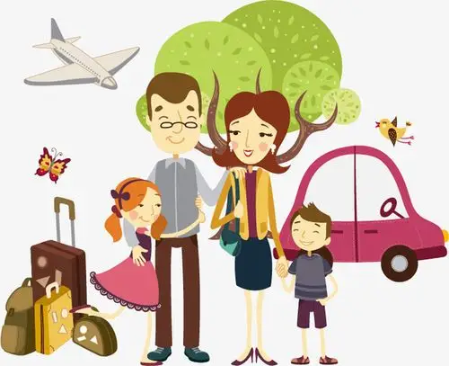 关键词 : 度假,四口之家,旅行,矢量素材