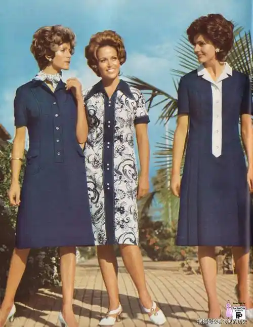 老照片70年代的时装模特看看那时候的时尚